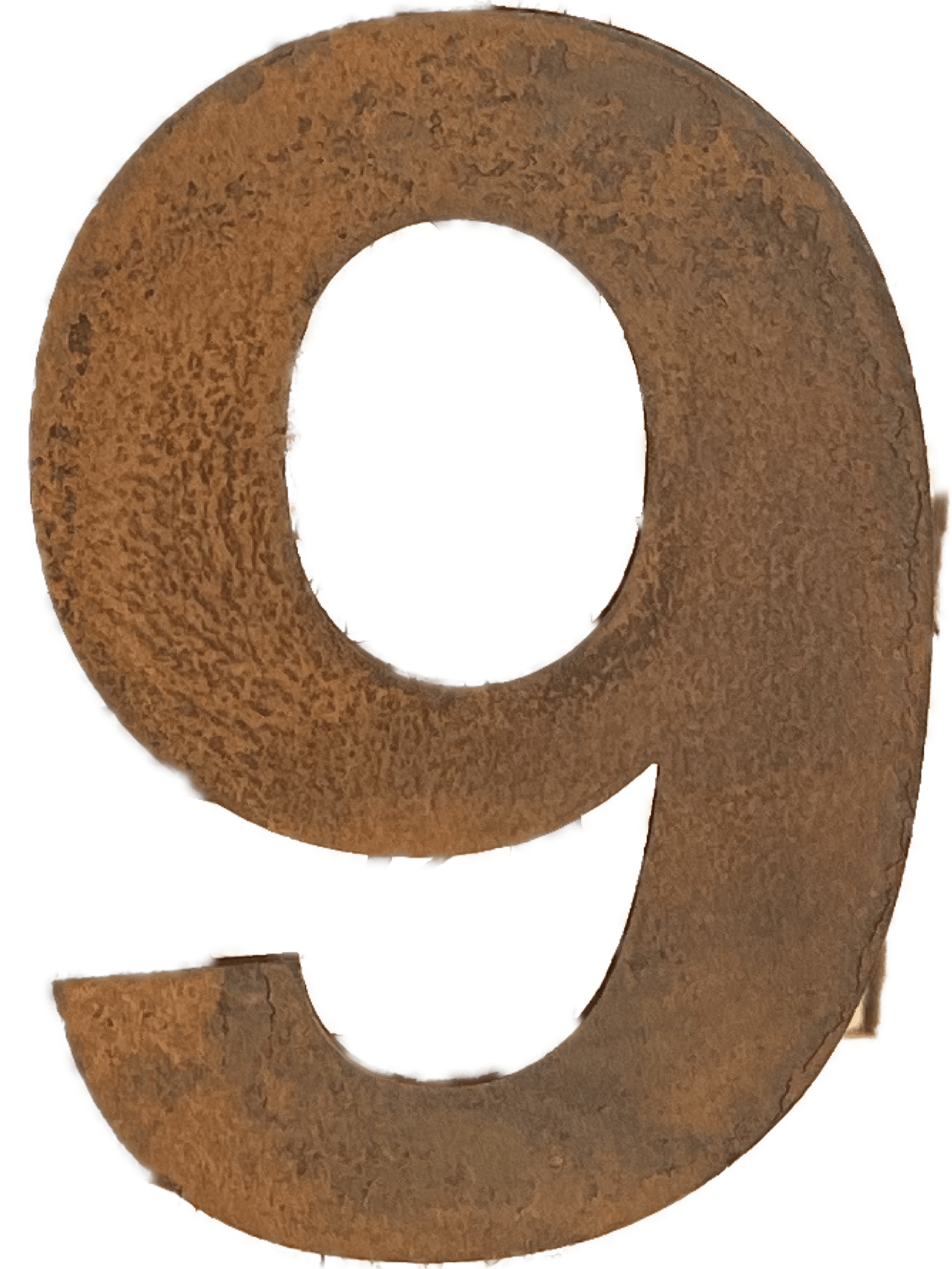 Chiffre 6 pour numéro de maison en acier Corten – Image 4