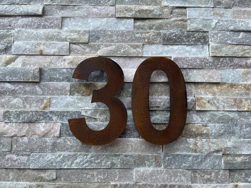 Chiffre 0 pour numéro de maison en acier Corten – Image 5