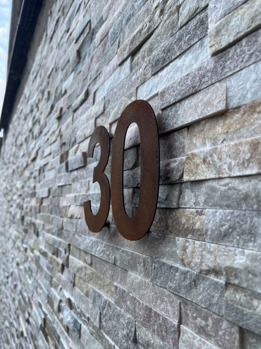 Chiffre 0 pour numéro de maison en acier Corten – Image 4