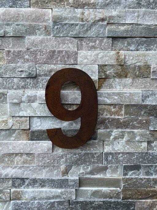 Chiffre 6 pour numéro de maison en acier Corten – Image 2