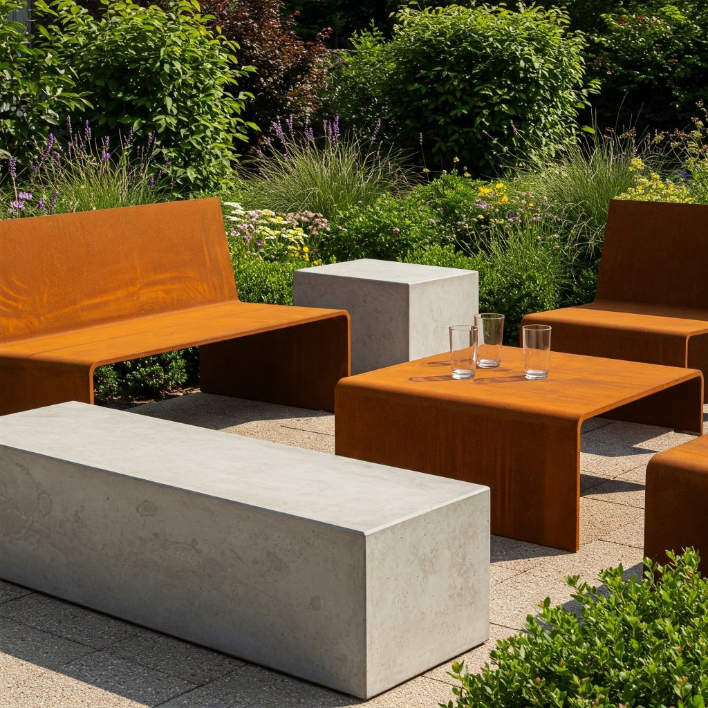 Mélanger l'acier Corten avec d'autres matériaux pour un effet unique