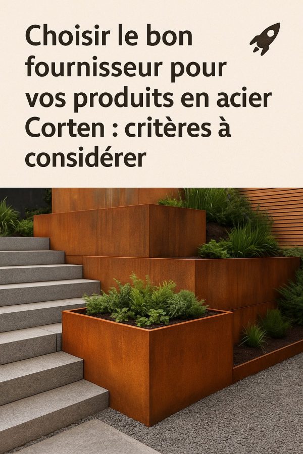 le bon fournisseur pour vos produits en acier Corten